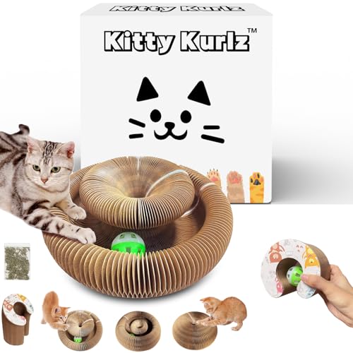 Kitty Kurlz Katzenspielzeug, wendbares Unendlichkeitssymbol, Zauberorgan, Katzenspielzeug aus recycelter Wellpappe, langlebig und langlebig von OWOWPET