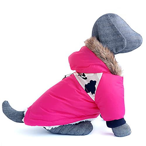 Frienperro Hunde-Kapuzenpullover aus Baumwolle, für kleine Hunde, Mädchen, Jungen, Chihuahua-Kleidung, Haustier, Katze, Winter, warm, Sweatshirt, Pullover 【XL Rosa】 von OYUEGE