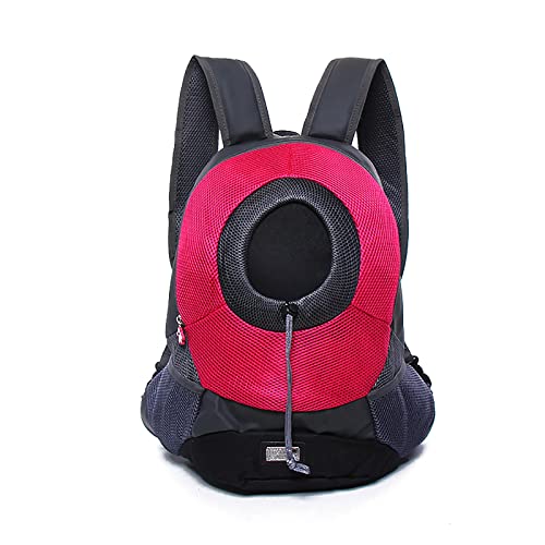 Haustiertragetasche Rucksack Hund Reise Rucksack Haustier Tragetasche für kleine Hunde Katzen Head Out Design für Fahrrad Wandern Rose Rot M von OYUEGE