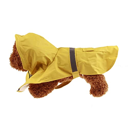 Hunde-Regenmantel, wasserdichte Hundejacke mit Tasche und reflektierendem Riemen, Hunde-Regenmantel, Welpen-Regenmantel für Welpen und extra kleine, mittelgroße Hunde, Kleidung, Farbe C, XXL von OYUEGE