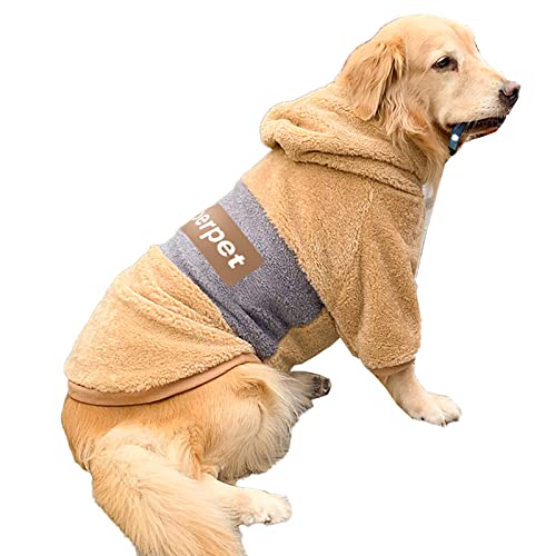 Kleiner Hund Pullover Hund Hoodie Kleidung mit Hut für mittelgroße große Hunde Junge Chihuahua Kleidung mit Tasche Welpe Haustier Winterkleidung Warm Hoodies Mantel Pullover 【8XL】 von OYUEGE