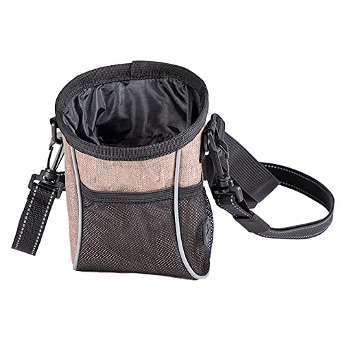 OYUEGE Wasserdichte Hundeleckerli-Tasche mit mehreren Taschen, verstellbarer Gürtel, 3 Tragemöglichkeiten, integrierter Kotbeutelspender, 3 Bonus, ideal zum Tragen von Gegenständen, Training, von OYUEGE