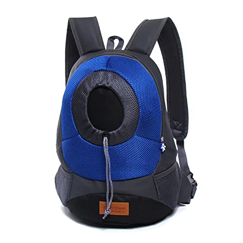 Pet Carrier Rucksack Hund Reiserucksack Haustier Tragetasche für kleine Hunde Katzen Head Out Design für Fahrrad Wandern Blau L von OYUEGE