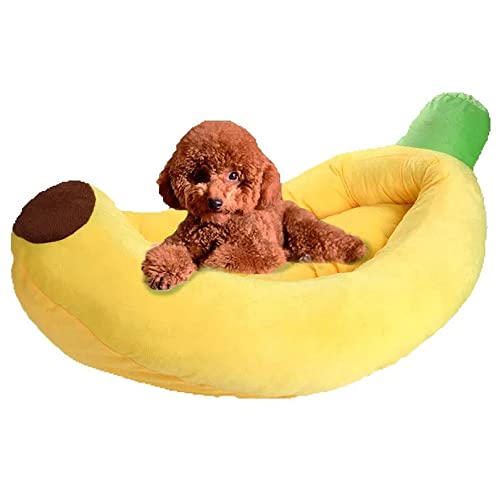 OYhmc Babybett für kleine Hunde waschbar. EIN bananenförmiges Katzenbett für Indoor-Katzen. Haustierbett für kleine Hunde und Kätzchen mit rutschfestem Boden von OYhmc