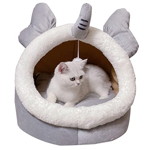 OYhmc Bequemes Haustier Bett Warm Cave Nest Kaninchen Form Winddicht bewegliches Haustier Katze Bett für Katzen und Welpen von OYhmc