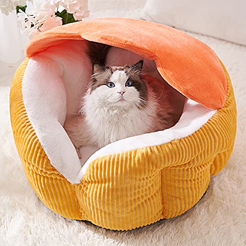 OYhmc Katzenbett für Indoor-Katzen-Katzenhöhlenbett Katzenhaus Katzenzelt Waschbare, weiche und selbstheizende Katzenbetten, Katzenbetten und -möbel, Bettsofas für Haustiere von OYhmc