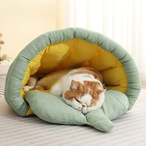 OYhmc Katzenschlafsack, Selbstheizendes Haustierbettloch, Karotten/Mais-förmiges Katzenbett, bequemes Katzenbett, bewegliche Haustiermatte, maschinenwaschbar von OYhmc