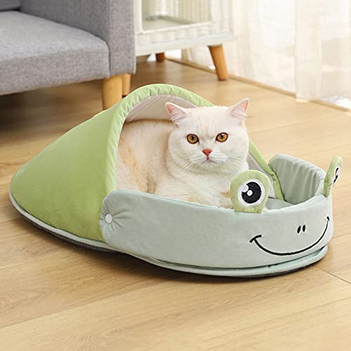 OYhmc Nette Frosch Pantoffeln Styling Haustier Katze Nest, halb geschlossen große Kapazität warm Haustier Loch Katzenbett abnehmbar und waschbar, Haustiere von OYhmc