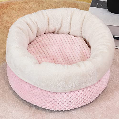 OYhmc Pet Craft Indoor Katze rundes Katzenbett, superweicher Plüsch, Memory-Schaum, maschinenwaschbar, beruhigendes Katzenbett von OYhmc