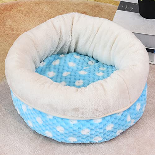 OYhmc Pet Craft Indoor Katze rundes Katzenbett, superweicher Plüsch, Memory-Schaum, maschinenwaschbar, beruhigendes Katzenbett von OYhmc