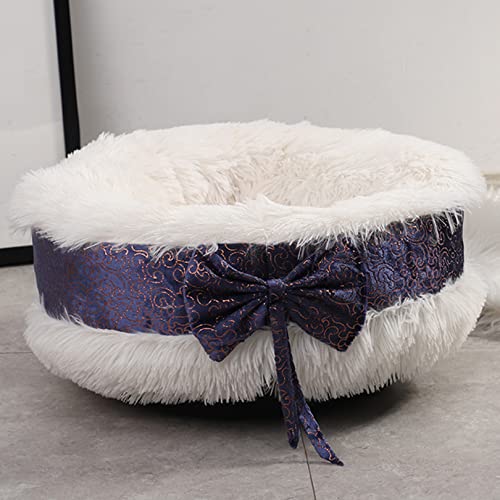 OYhmc Puppy Bed-Katzenbett-Beruhigend Plüsch Haustier Polster Sofa waschbar Anxiolytische Runde Donut Hugger Flauschige Wurf für Welpen und Kätzchen von OYhmc