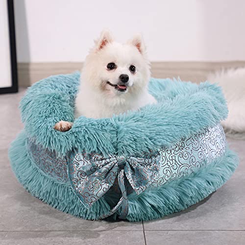 OYhmc Puppy Bed-Katzenbett-Beruhigend Plüsch Haustier Polster Sofa waschbar Anxiolytische Runde Donut Hugger Flauschige Wurf für Welpen und Kätzchen von OYhmc