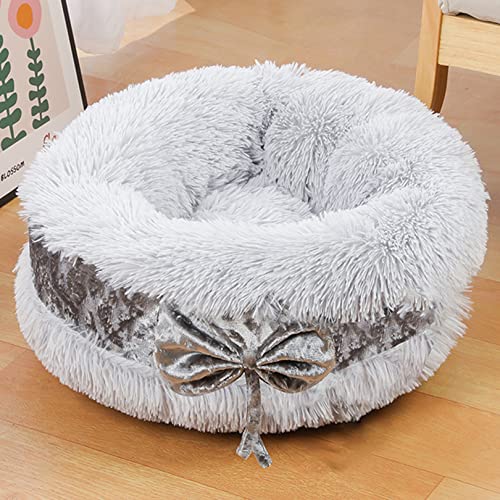 OYhmc Puppy Bed-Katzenbett-Beruhigend Plüsch Haustier Polster Sofa waschbar Anxiolytische Runde Donut Hugger Flauschige Wurf für Welpen und Kätzchen von OYhmc