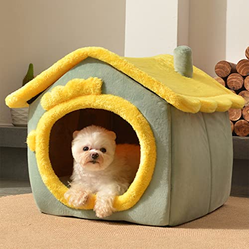 OYhmc Zwinger House Shape Winter warm Welpen Bett beweglich waschbar Hund Loch für Teddy Katzen, Haustier Produkte von OYhmc