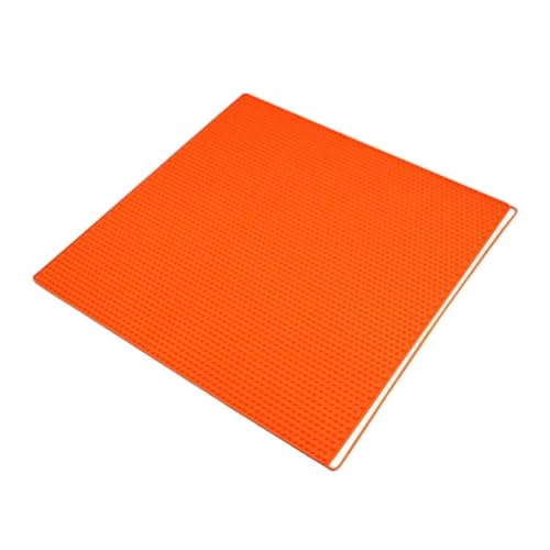 Haustier-Massagematte, superweich, rutschfest, wasserdicht, faltbar, hält den Boden sauber, extra groß, Silikonmatte, Haustierbedarf (Orange, 50,849,8 cm) von OZLIYY