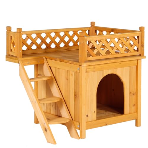 OZWYCY Katzenhaus Katzenkäfig aus massivem Holz, Katzennest, abnehmbar und waschbar, wasserdicht, for den Außenbereich, Katzenzimmer, Katzenklettergerüst, Villa Katzen Haus von OZWYCY