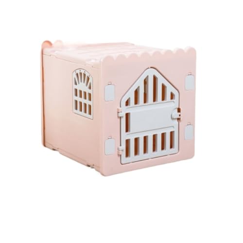 OZWYCY Katzenhaus Katzennest-Haustierhaus for alle Jahreszeiten, Kätzchen-Katzenhaus, Zwinger, halbgeschlossener Katzenkreißsaal im Innenbereich Katzen Haus(A pink) von OZWYCY