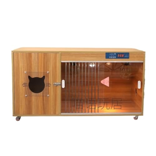 OZWYCY Katzenhaus Katzenschrank, konstante Temperatur, Massivholz, Katzenkäfig, Haushalt, Innenbereich, Cattery, Katzenvilla, Pflegeschrank Katzen Haus(A) von OZWYCY