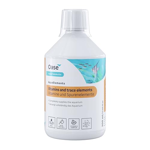 Oase AquaElements Vitamine+Spurenelem. 500 ml - essenzielle Makro- und Spurenelemente, gegen Mangelerscheinungen bei Fischen von Oase