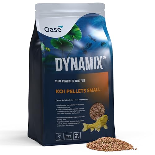 OASE Dynamix Koi Pellet klein 20 L - Koifutter für alle Kois bis 20 cm Körperlänge, Teichfischfutter in Pelletform (3-4 mm), für natürlich schönes Wachstum von Oase