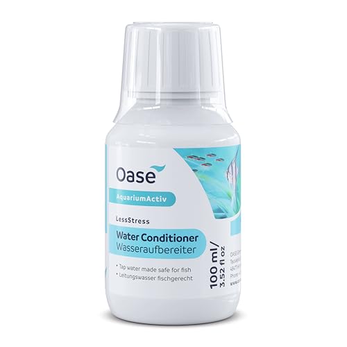 Oase LessStress Wasseraufbereiter 100 ml - Aquarium Pflege, schützt Filterbakterien, zur Stressreduktion bei Zierfischen, spendet Jod von Oase