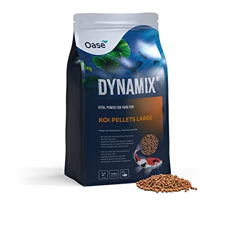 OASE Dynamix Koi Pellet groß 20 L - Koifutter für alle Kois ab 20 cm Körperlänge, Teichfischfutter in Pelletform (7- 8 mm), für eine ausgewogene Ernährung von Oase