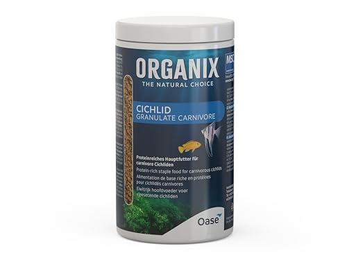 OASE ORGANIX Cichlid Carni. Granulate 1000 ml - Fischfutter, Grünfutter für Carnivore Cichliden, Alleinfuttermittel für Buntbarsche im Aquarium von Oase