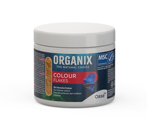 OASE ORGANIX Colour Flakes 175 ml - Flockenfutter für Aquarienfische, für die obere Schwimmzone von Oase