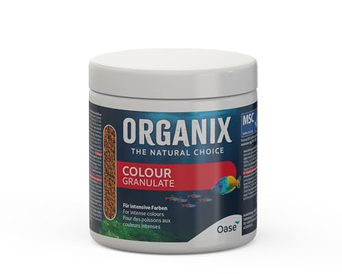 OASE ORGANIX Colour Granulate 250 ml - Fischfutter in Granulatform, Aquarienfutter für Intensive Farbenpracht von Oase