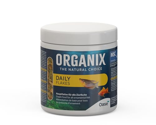 OASE ORGANIX Daily Flakes 250 ml - Hauptfutter für Gesellschaftsbecken, für farbenprächtige Aquarienfische, in Flockenform von Oase