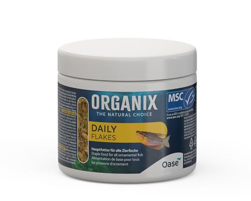 OASE ORGANIX Daily Flakes 175 ml - Hauptfutter für Gesellschaftsbecken, für farbenprächtige Aquarienfische, in Flockenform von Oase