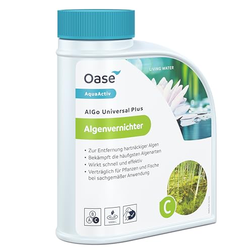 Oase 96681 AquaActiv AlGo Universal Plus, 500 ml - verringert Algenbildung, hilft gegen Fadenalgen, Schmieralgen, Schwebealgen von Oase