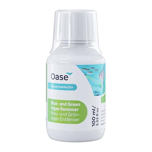 Oase Blau- und Grünalgen Entferner 100 ml - effektive Algenbekämpfung, verhindert Neubildung, für Süßwasseraquarien von Oase