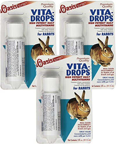 Oasis Vita-Drops Daily Multi-Vitamins for Rabbits 2 ounces - 3 Pack von Oasis