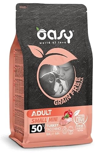 CROCCHETTE OASY GRAIN FREE ADULT SMALLMINI TACCHINO. 2,5KG von Oasy