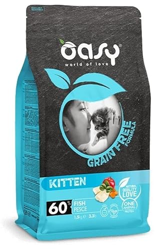 CROCCHETTE OASY GRAIN FREE FORMULA KITTEN PESCE. 1,5KG von Oasy