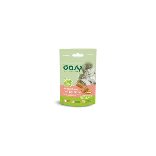 Oasy BISCOTTI RIPIENI AL SALMONE - Busta da Gr.60 - Snack Gatti adulti von Oasy