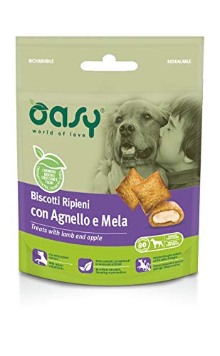 Oasy Biscotti Ripieni mit Lamm und Apfel für Hunde – 80 g von Oasy