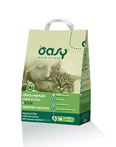 Oasy Vegetale Katzentoilette, Gerste und Neem, 6 l, Gerste und Neem von Oasy