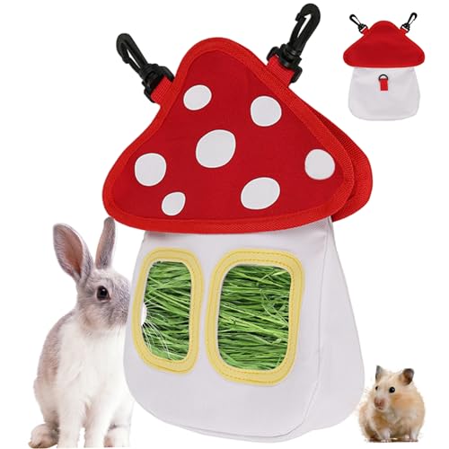 Bunny Hay Feeder, 11 Zoll geformte Kaninchen -Heu -Feeder mit 2 Löchern, wasserdicht von Obelunrp