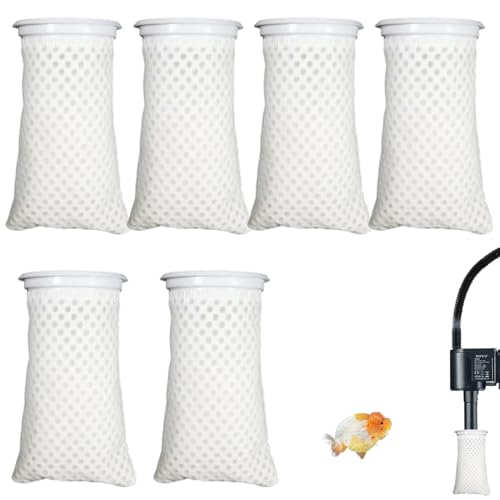 Obelunrp Aquariumfilterbeutel, 6pcs 4 -Zoll -Waben -Aquarium -Medienbeutel, hochdurchlässiger Wasserfilterbeutel für Aquarium, Industrie, Chemikalie von Obelunrp