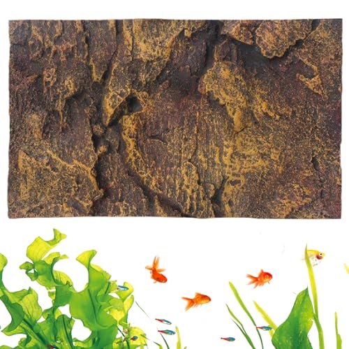 Obelunrp Terrarium Foam Hintergrund, 18x11inch Simulation 3D Rock Board Reptile Hintergrund, Fischtank -Landschaft Hintergrunddekor, Cuttable Reptile Hintergrund für Echsenbärtedrache (Stil 2) von Obelunrp