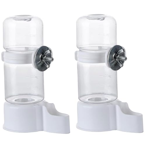 Vogelkäfig -Wasserspender, 2pcs 140 ml Automatischer Vogelwasserfuttermittel mit Schraubenschnalle, klarer Vogelwasserspender für Käfig, Vogelwasserflasche für Papageienliebhaber von Obelunrp