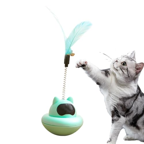 Obesntln Katzenschaukelspielzeug | Abnehmbarer interaktiver Teaser-Zauberstab – tragbares Mehrzweck-Zauberstabspielzeug, blaues Kätzchenspielzeug mit Glocke zum Entspannen von Obesntln