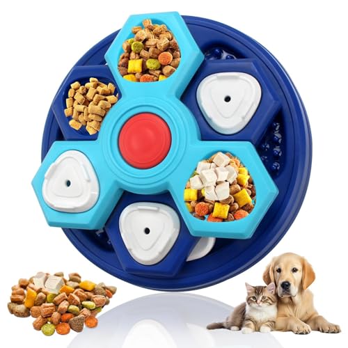 Slow Feeder für Hunde – Interaktiver Slow Feeder für Haustiere, interaktive Slow Feeder-Hundenäpfe, 3-lagiger Slow Feeder-Hundenapf für kleine und mittelgroße Hunde von Obesntln