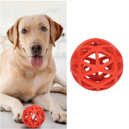 Obetuens Hohler Gummiball für Hunde, Kauballspielzeug für Hunde, das Spielzeug ist fest und sehr robust,zum Zähneknirschen und zum langfristigen Spielen mit Haustieren (Klein) von Obetuens