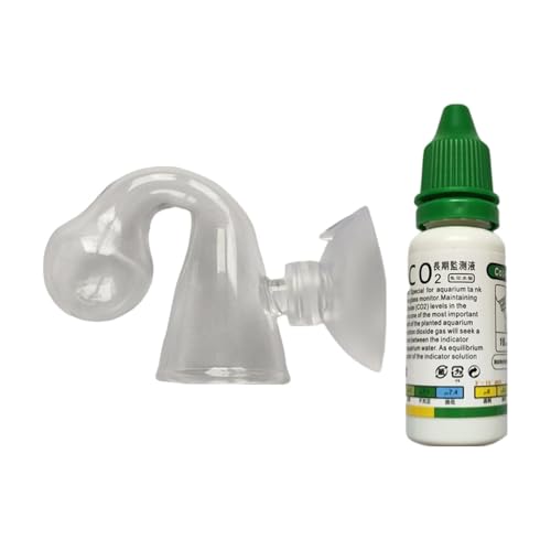 Ocastuted CO2-Indikator-Lösung, Tropfen-Checker-Lösung, Co2-Glas-Tropfen-Checker-Set, pH-Langzeit-Indikator-Monitor-Tester, transparentes Aquarium-Co2-Kit für gepflanzte Aquarien von Ocastuted