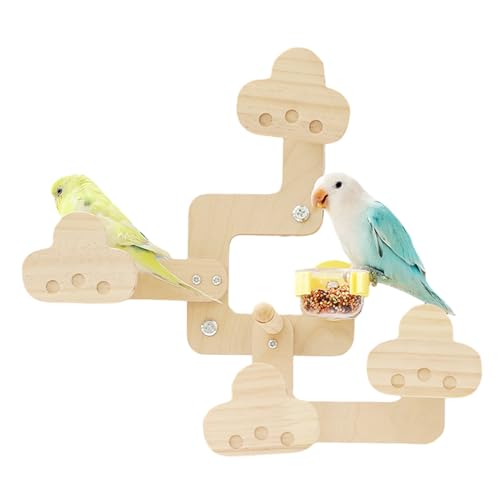 Ocastuted Vogel-Sitzstangen für Käfig, Sitzstange für Vögel mit Futternapf, Käfigzubehör, -Schaukel, Spielzeug für Outdoor, Ruhe, Lovebirds Reisen, Spielen, Zuhause, Indoor-Übung Ocastuted Vogel-Sitzstangen für Käfig, Sitzstange für Vögel mit Futternapf, Käfigzubehör, -Schaukel, Spielzeug für Outdoor, Ruhe, Lovebirds Reisen, Spielen, Zuhause, Indoor-Übung von Ocastuted
