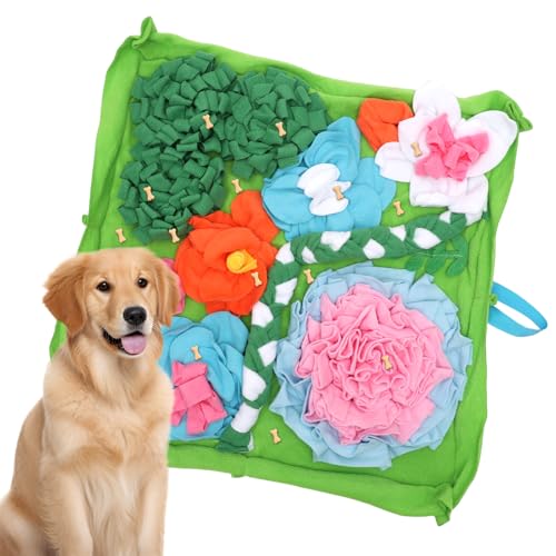 Schnüffelteppich Hund, Waschbar Schnüffelteppich, Futterschnüffel Futtermatte, Riechen Trainingsmatte Interaktives Hundespielzeug für Hunde aller Größen,Tear-Resistant and Waterproof, 50*50cm von Occzin