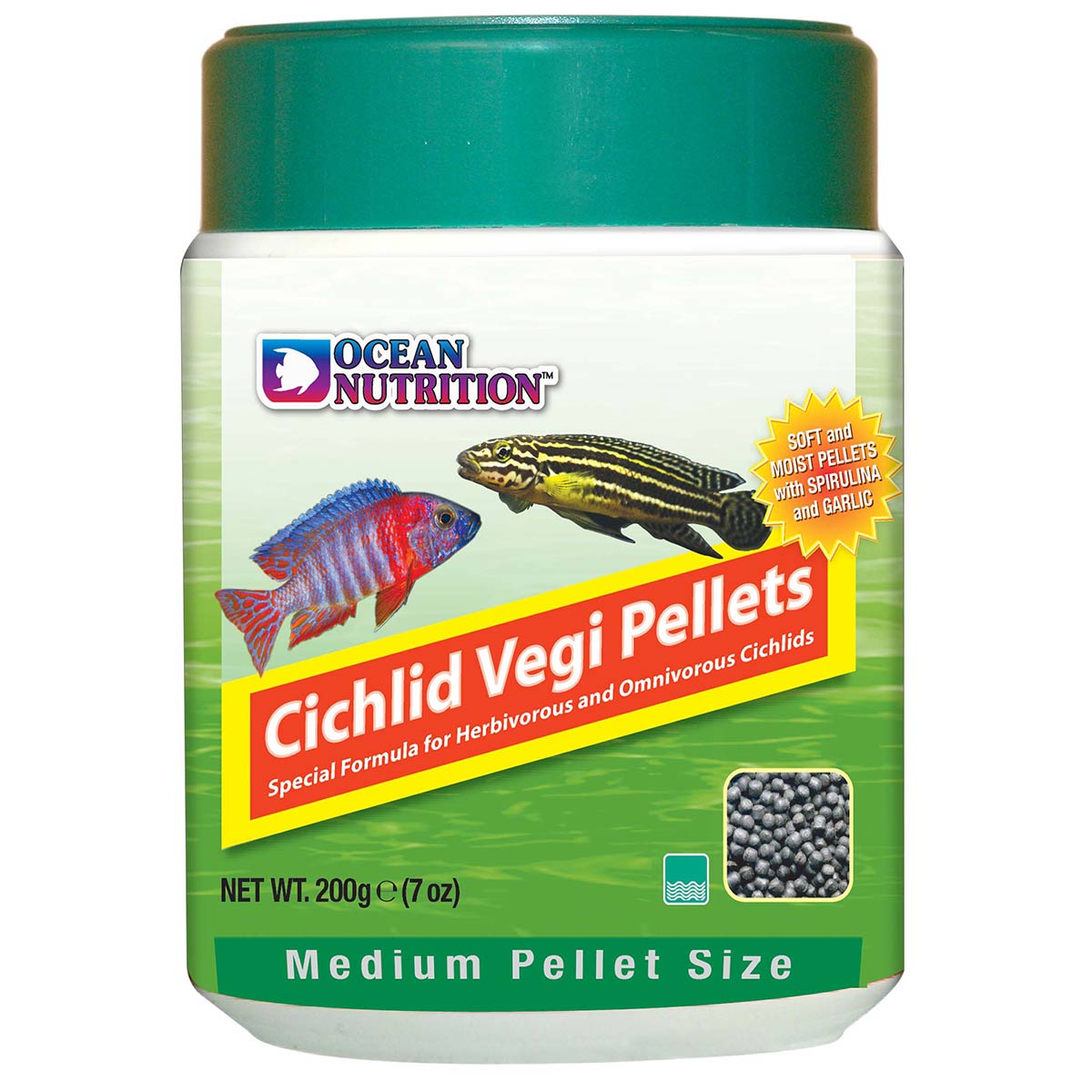 Ocean Nutrition Cichlid Vegi Pellets Medium 200g von Ocean Nutrition